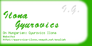 ilona gyurovics business card